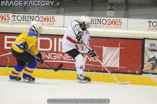 2015-11-07 Torino Bulls-Hockey Milano Rossoblu U14 0542 Sara Conte